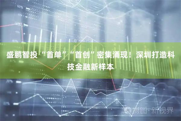 盛鹏智投 “首单”“首创”密集涌现！深圳打造科技金融新样本